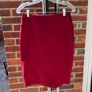 New York & Company Maroon Pencil Skirt Size 4